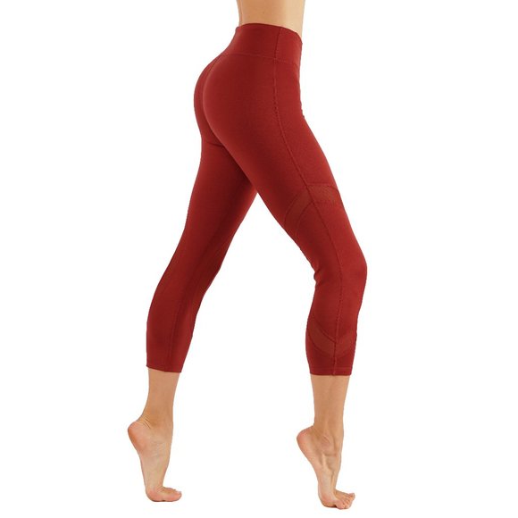 Yoga pants Mesh Cutouts 7/8 Length leggings - Picture 2 of 5